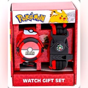 Pokeman Boys Digital Multicolor 2-pc. Watch Boxed Set